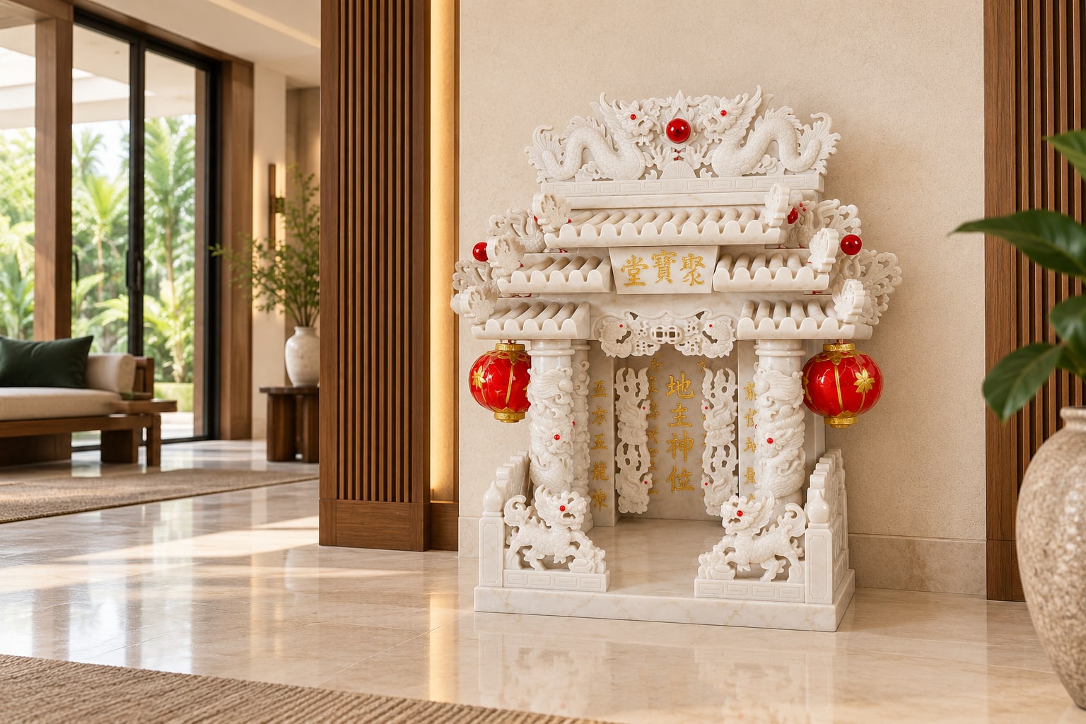 ภาพจำลองด้วย AI: งานแกะสลักกับบ้านไม้ร่วมสมัย